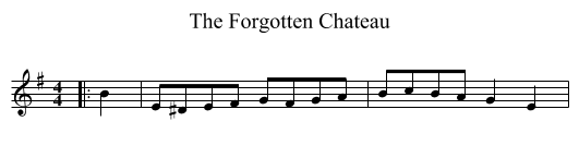 The Forgotten Chateau - staff notation