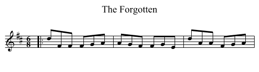 The Forgotten - staff notation