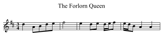 The Forlorn Queen - staff notation
