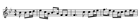 The Forlorn Virgin - staff notation