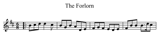 The Forlorn - staff notation