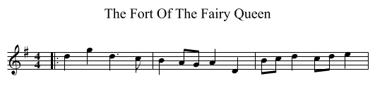 The Fort Of The Fairy Queen - staff notation