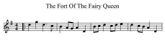 The Fort Of The Fairy Queen - staff notation
