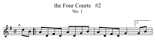 the Four Courts   #2 - staff notation