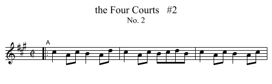 the Four Courts   #2 - staff notation