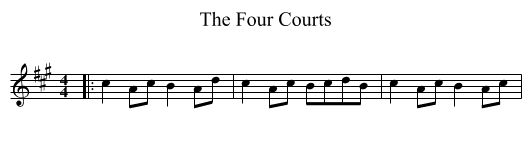 The Four Courts - staff notation