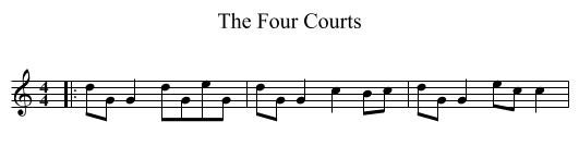The Four Courts - staff notation