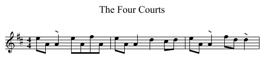 The Four Courts - staff notation