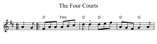 The Four Courts - staff notation