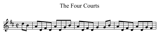 The Four Courts - staff notation