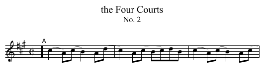 the Four Courts - staff notation