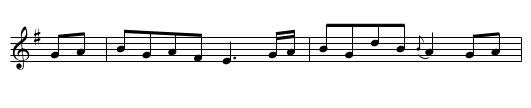 the Four Drunken Maids - staff notation