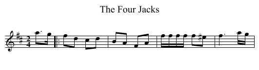 The Four Jacks - staff notation