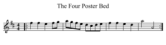 The Four Poster Bed - staff notation