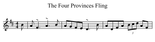 The Four Provinces Fling - staff notation