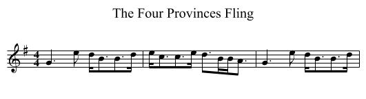 The Four Provinces Fling - staff notation