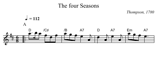The four Seasons - staff notation