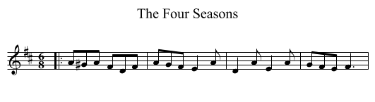 The Four Seasons - staff notation