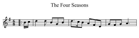 The Four Seasons - staff notation