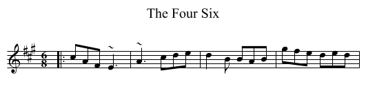 The Four Six - staff notation