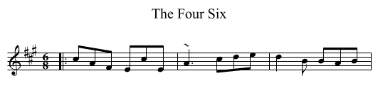 The Four Six - staff notation