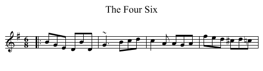 The Four Six - staff notation