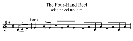 The Four-Hand Reel - staff notation