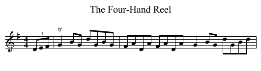 The Four-Hand Reel - staff notation