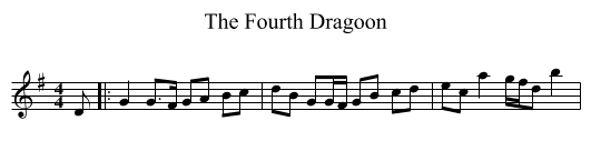 The Fourth Dragoon - staff notation