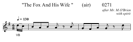 The Fox And His Wife        (air)         0271 - staff notation