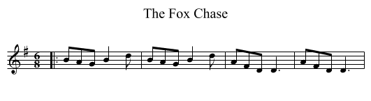 The Fox Chase - staff notation