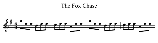 The Fox Chase - staff notation