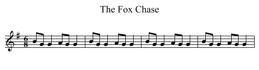 The Fox Chase - staff notation