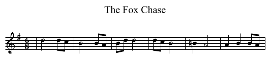 The Fox Chase - staff notation