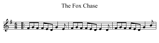 The Fox Chase - staff notation