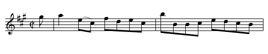 the FOX CHASED - staff notation