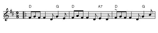 the Fox Hunters' Jig - staff notation