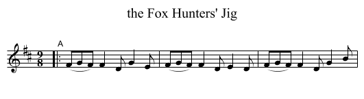 the Fox Hunters' Jig - staff notation