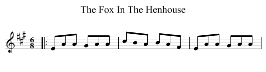 The Fox In The Henhouse - staff notation