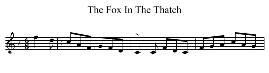 The Fox In The Thatch - staff notation
