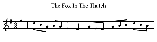 The Fox In The Thatch - staff notation