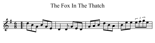 The Fox In The Thatch - staff notation