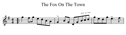 The Fox On The Town - staff notation