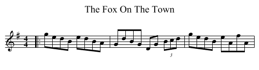 The Fox On The Town - staff notation