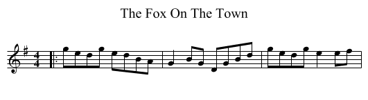 The Fox On The Town - staff notation
