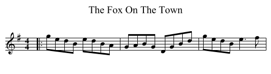 The Fox On The Town - staff notation