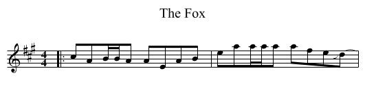 The Fox - staff notation