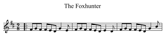 The Foxhunter - staff notation