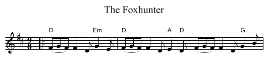 The Foxhunter - staff notation