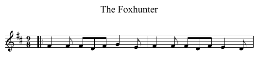 The Foxhunter - staff notation